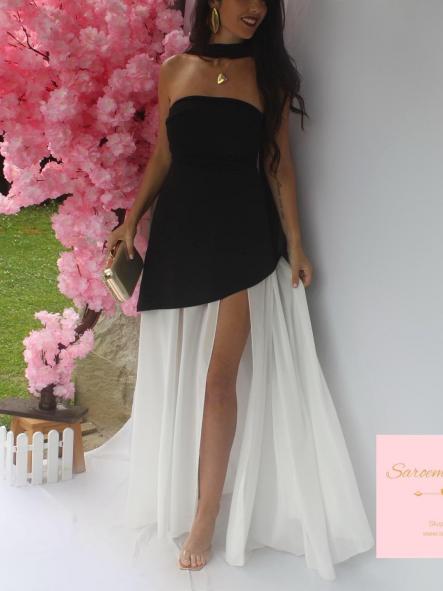 Vestido Ágata Blanco/Negro [1]