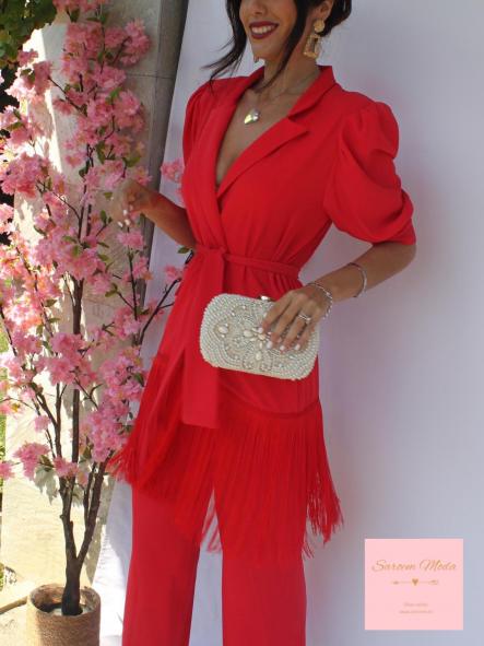 Conjunto Flecos Rojo [3]