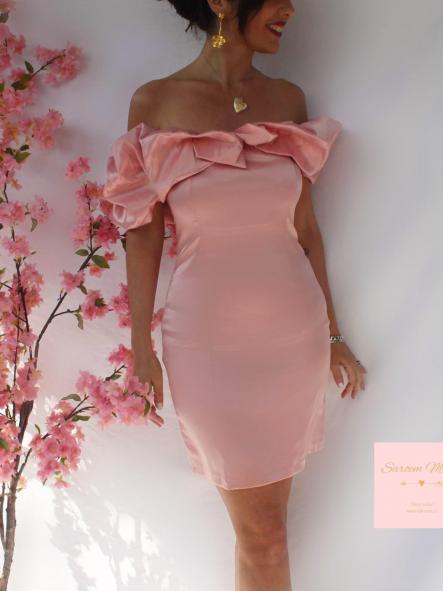 Vestido Satinado Rosa [1]