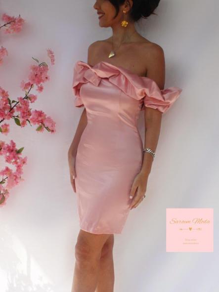 Vestido Satinado Rosa [3]