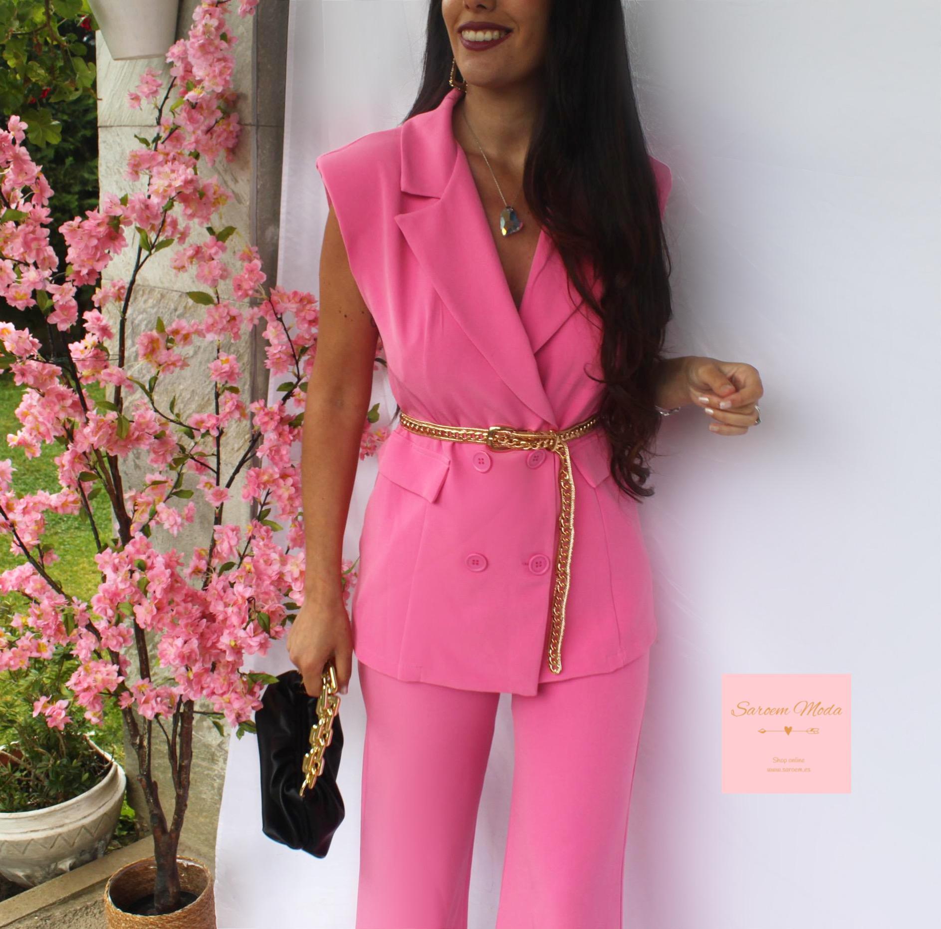 Traje Florencia Rosa Chicle