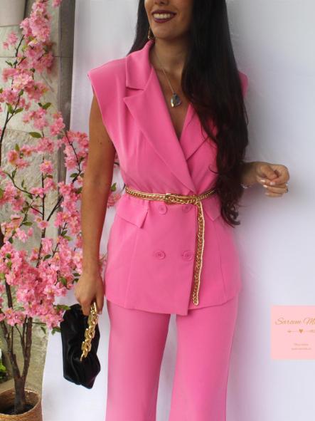 Traje Florencia Rosa Chicle