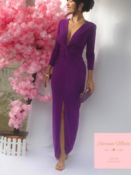 Vestido Nudo Morado [0]