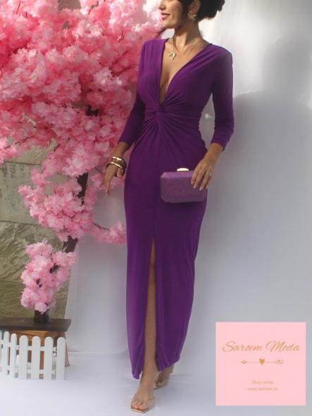 Vestido Nudo Morado [1]
