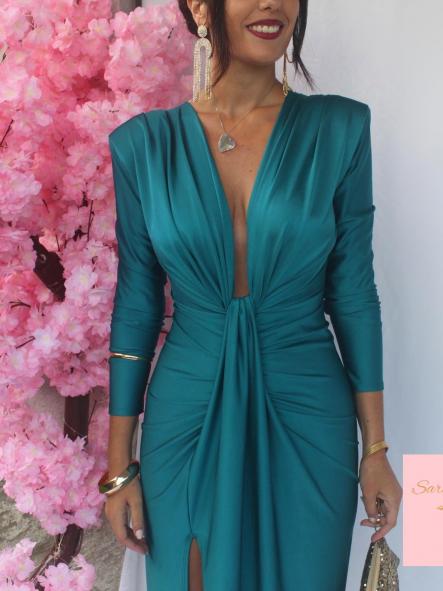 Vestido Damia Esmeralda Manga Larga  [3]