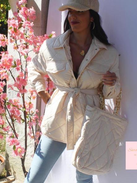 Abrigo + Bolso Beige [0]