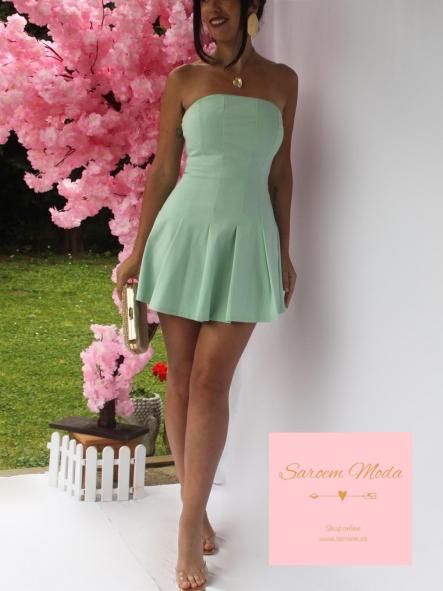 Mini Vestido Aiko Verde Agua [2]