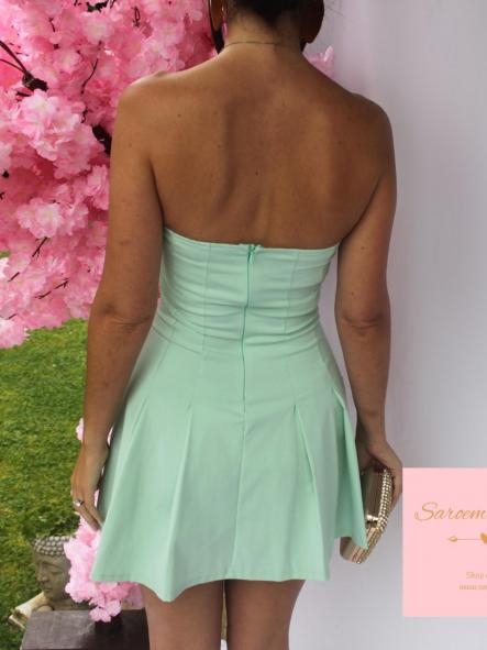 Mini Vestido Aiko Verde Agua [3]