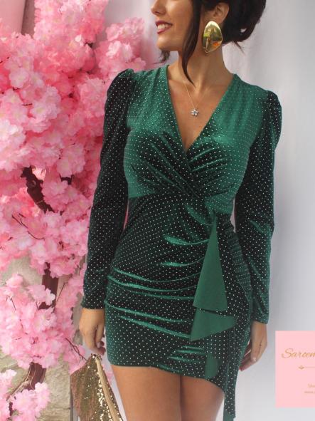 Vestido Margot Terciopelo Verde [4]