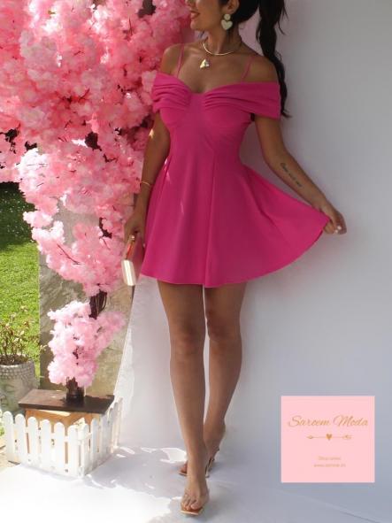 Mini Vestido Lazo Rosa