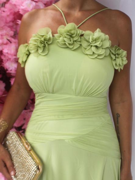 Vestido Amelia Verde Manzana [4]
