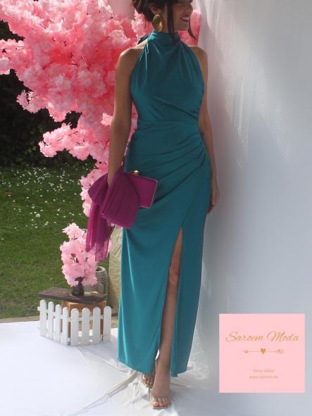 Vestido Yanis Azul Esmeralda [1]