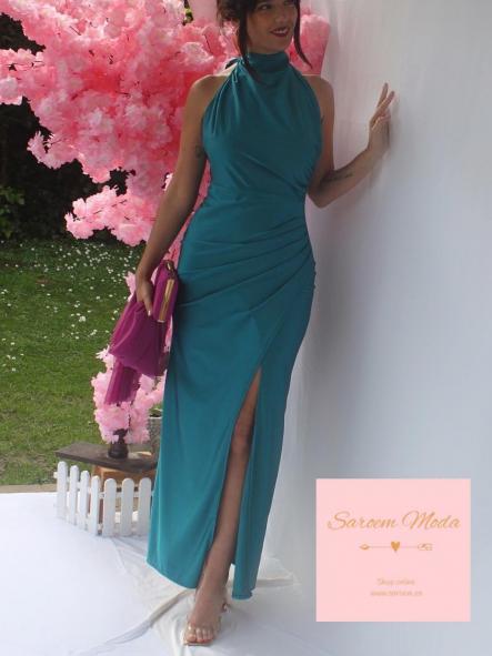 Vestido Yanis Azul Esmeralda [2]