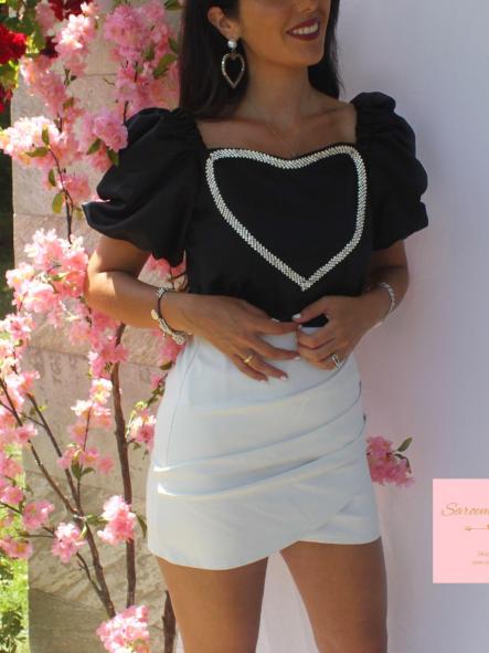 Blusa Corazón Brillo