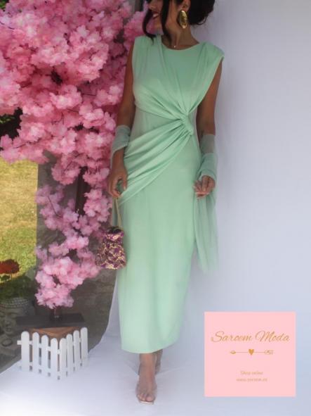 Vestido Sol Verde Menta Manga Corta