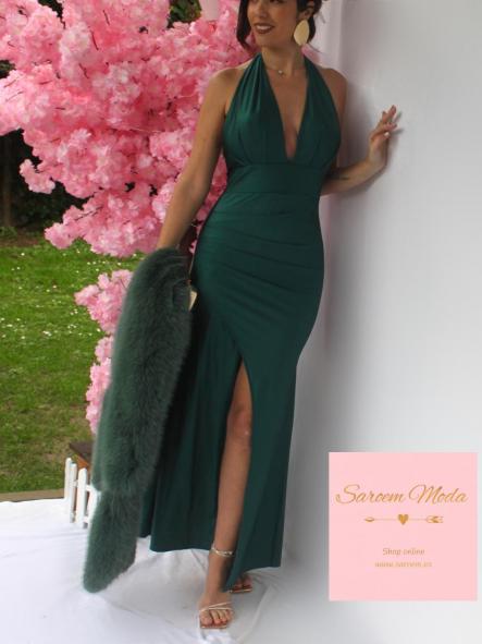 Vestido Ness Verde Botella Esmeralda [4]