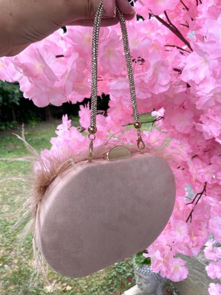 Bolso Plumas Beige [3]
