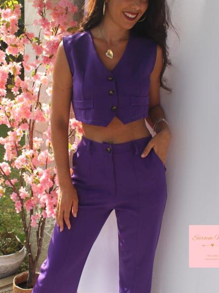 Conjunto Chaleco Morado [1]