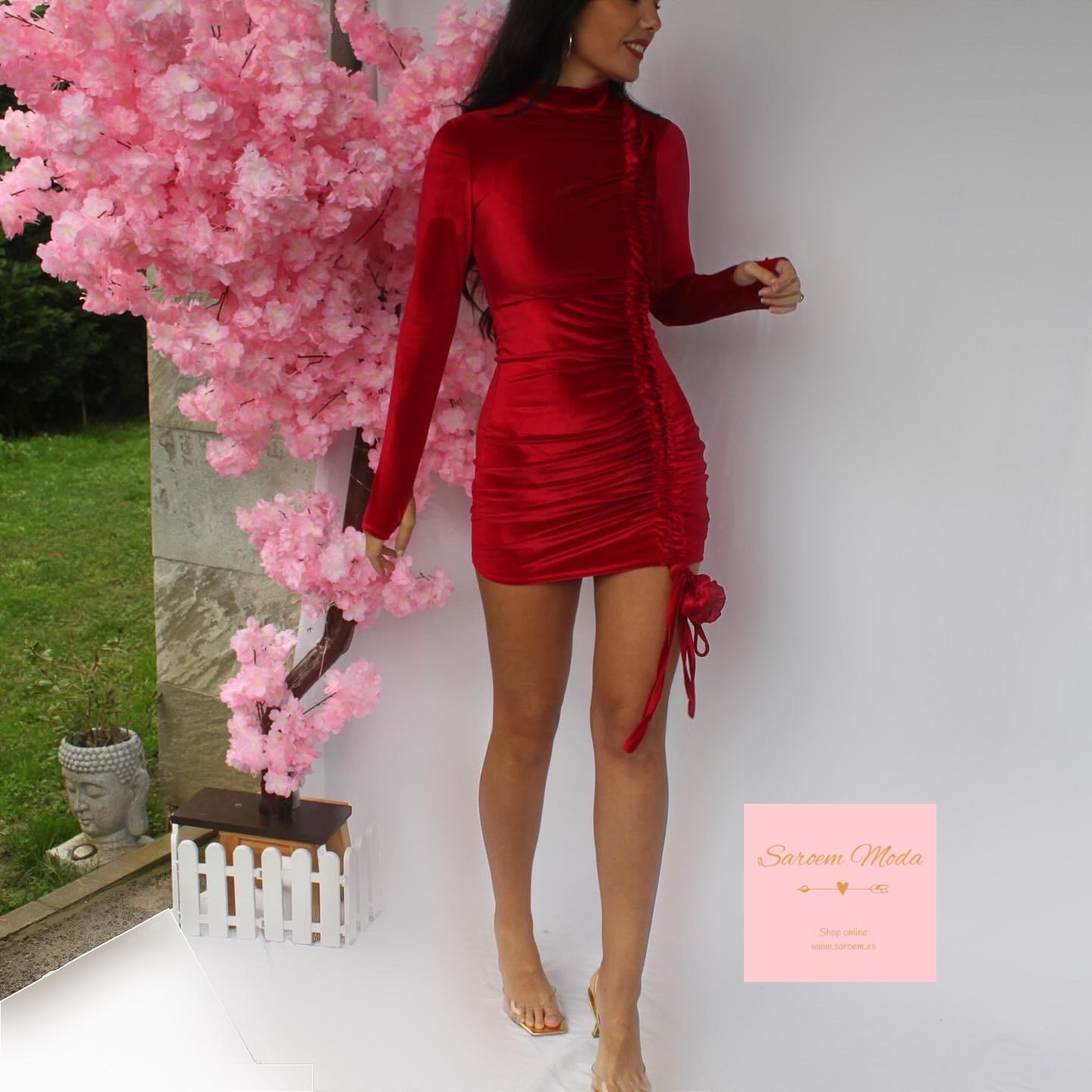 Vestido Terciopelo Rous Rojo