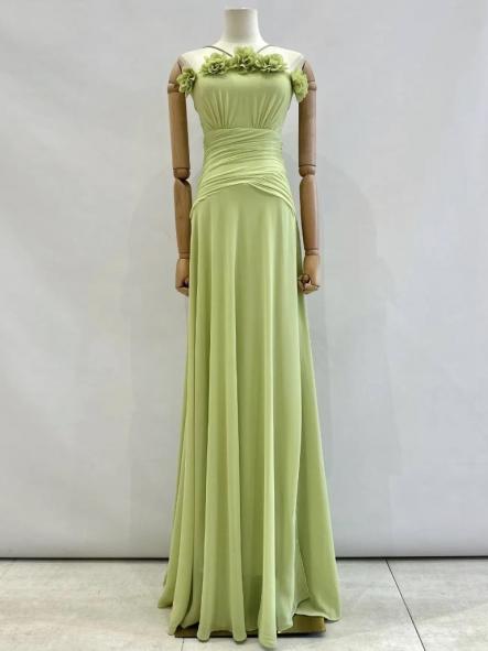 Vestido Amelia Verde Manzana [3]