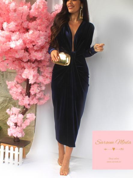 Vestido Damia Terciopelo Azul Marino [2]