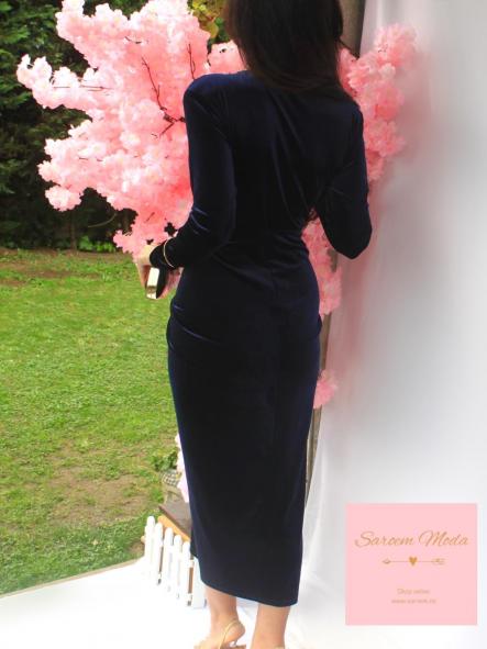 Vestido Damia Terciopelo Azul Marino [5]