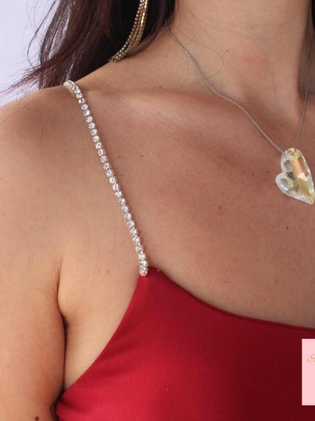 Vestido Tirante Brillo Negro [2]