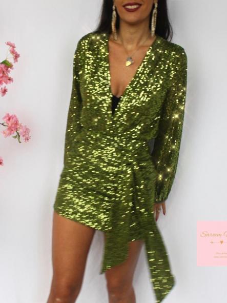 Falda Lentejuelas Verde [2]