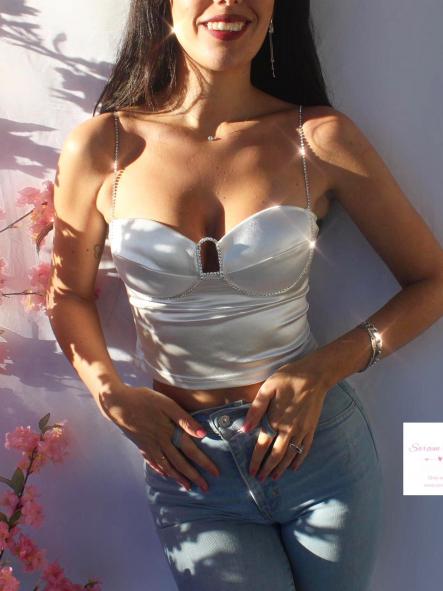 Top Brillantes Blanco