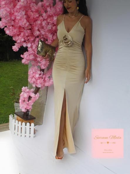 Vestido Ariel Beige/Oro [1]