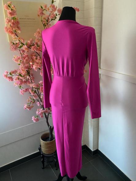 Vestido Damia Fucsia Manga Larga  [4]