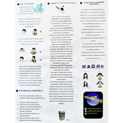 Mascarilla marca "La Vespita"   C/Blanco,  Algodon 100%  Tejido Antibacteriano Inteligente [3]