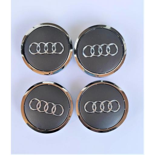 69 x 58 mm. Tapa Buje Rueda Valida para "Audi"   Color  Gris   Diametro:  Exterior 69mm. Interior 58mm. [0]