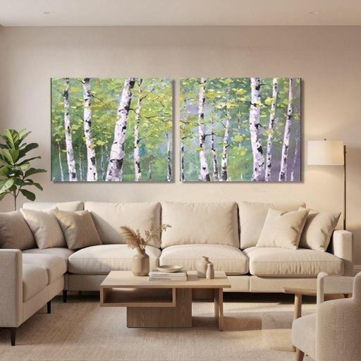 Díptico Paisaje ABSTRACTO CON TEXTURA. 2 lienzos de 120x97 cm. Pintados a Mano (Sin Marco) [0]