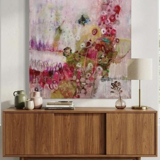 Cuadro Abstracto Pintado a Mano – Personalizado y por Encargo - 70x70 cm – Sin marco. Envío incluído [1]