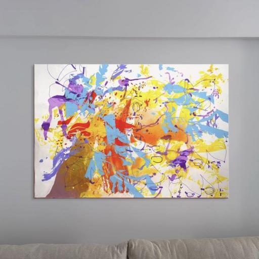 Cuadro abstracto pintado a mano 116x80 cm. [0]