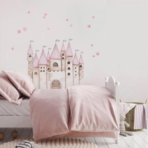VINILO INFANTIL: Castillo de princesas ideal para cabecero de cama o cualquier espacio de habitación infantil de niña [3]