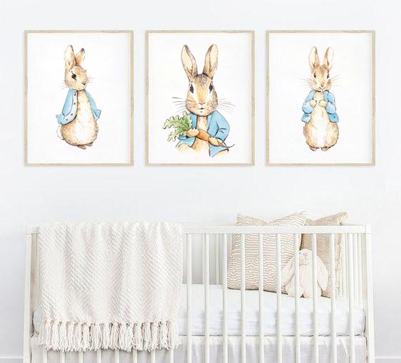 3 LAMINAS INFANTILES Peter rabbit