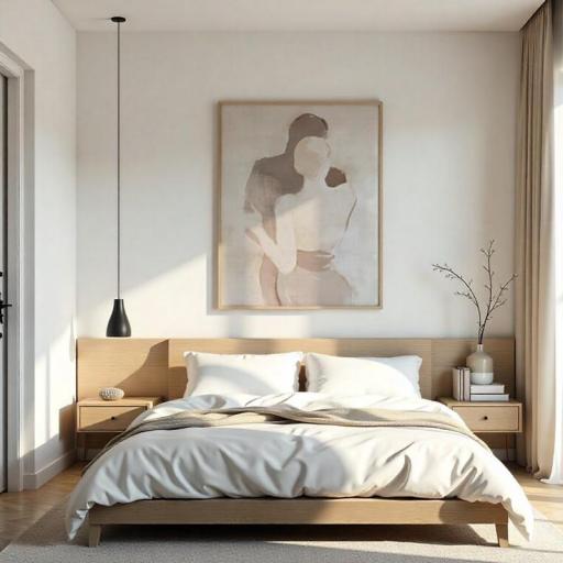 Cuadro Abstracto de Figuras en Tonos Neutros | Decoración Elegante 100x70 [0]