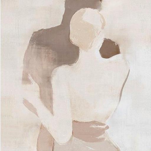 Cuadro Abstracto de Figuras en Tonos Neutros | Decoración Elegante 100x70 [2]