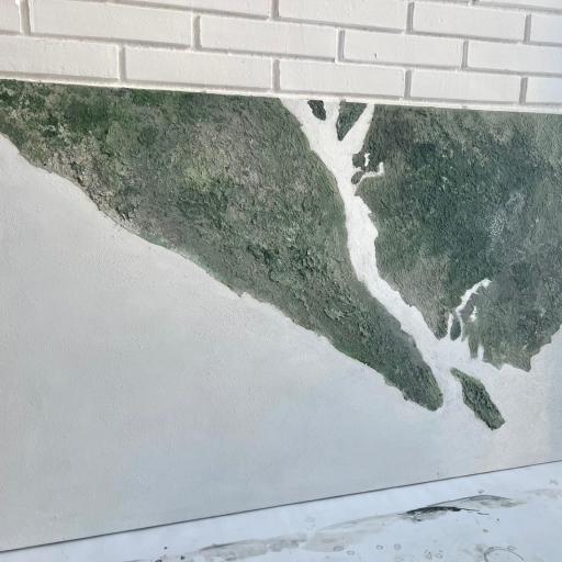 Cuadro Abstracto con textura “Punta Umbría”  116x73 Obra original sin marco [1]