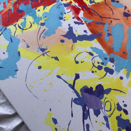 Cuadro abstracto pintado a mano 116x80 cm. SIN MARCO [2]