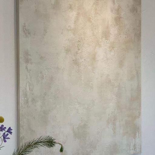 Cuadro ABSTRACTO CON TEXTURA en tonos neutros 116x90 cm – Pintado a Mano (Sin Marco) [0]