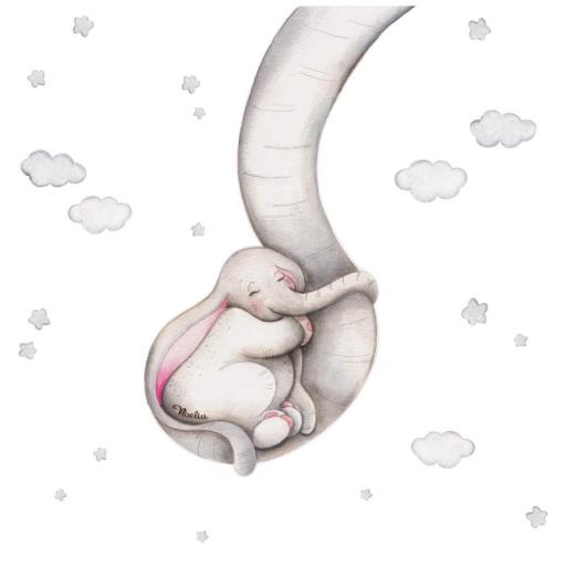 VINILO INFANTIL: Elefante bebé trompa [1]