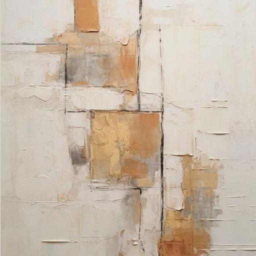 Cuadro Abstracto Texturizado en Tonos Neutros 116x73 cm – Pintado a Mano - Sin marco [2]