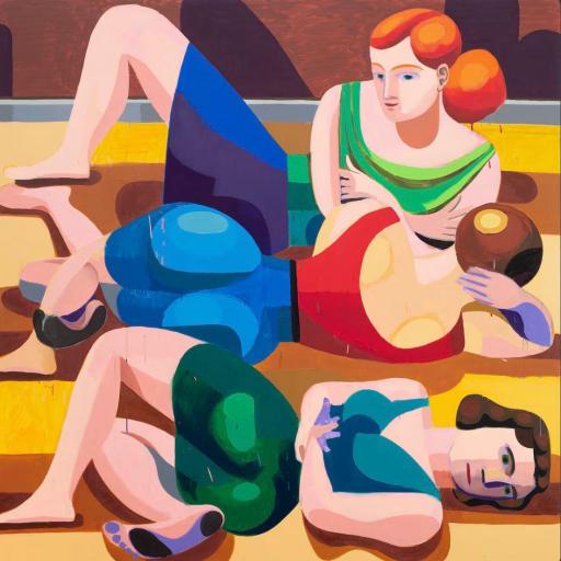 Cuadro Figuras Color 116x90 cm – Pintado a Mano (Sin Marco) [0]