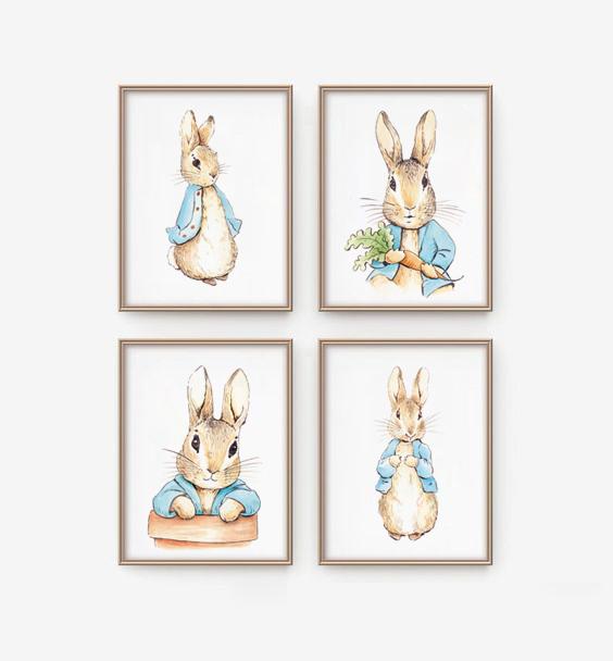 4 LAMINAS INFANTILES Peter rabbit