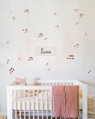 VINILO INFANTIL: Notas musicales con Nombre