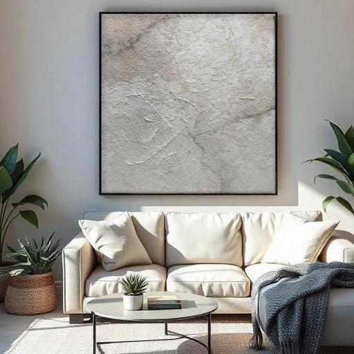 Cuadro abstracto pintado a mano 100x100 cm. sin marco