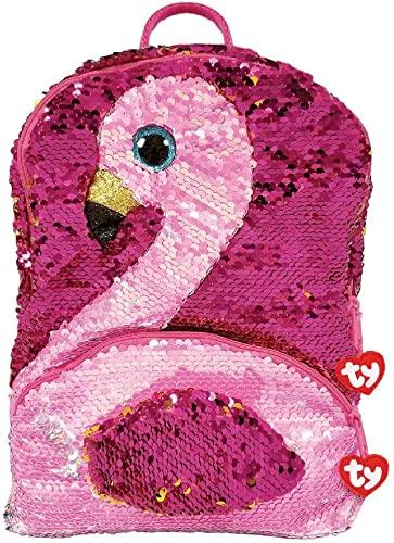 Ty Mochila de peluche con lentejuelas de 35 cm Gilda Flamingo
